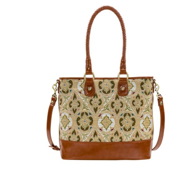 Patricia Nash Handbags - PATRICIA NASH Lesina LEATHER and Tapestry Tote
